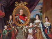 Henri Gascar Apotheosis of John III Sobieski surrounded by his family. oil painting artist